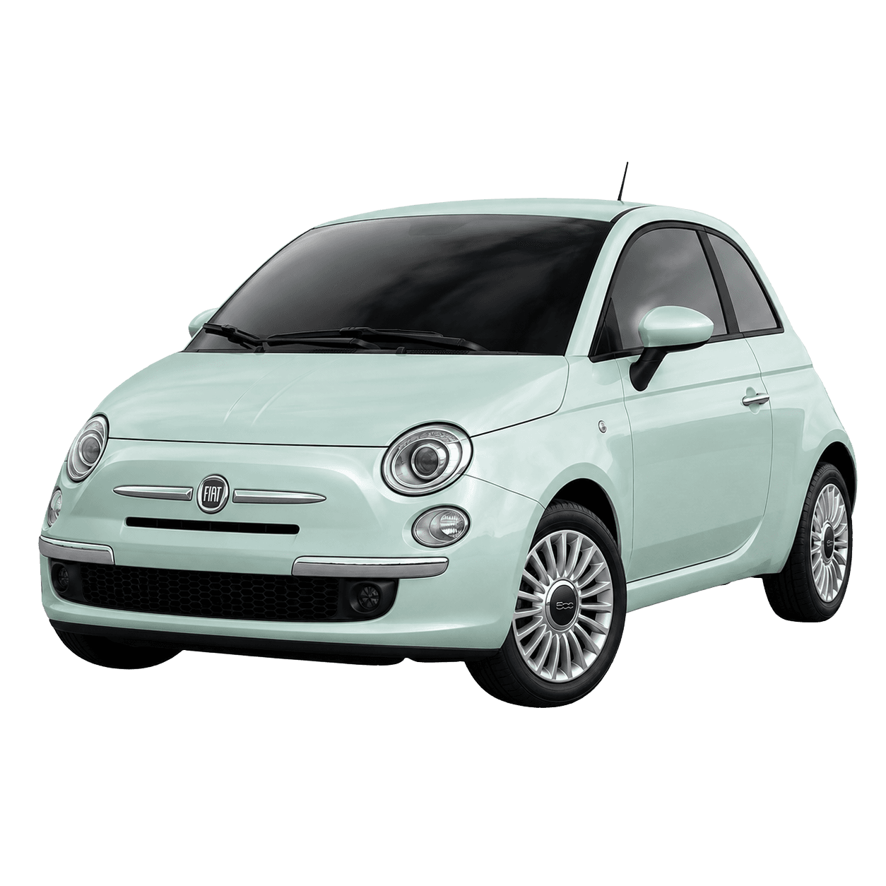 Fiat 500 compact hire car for easy local driving in Wigan